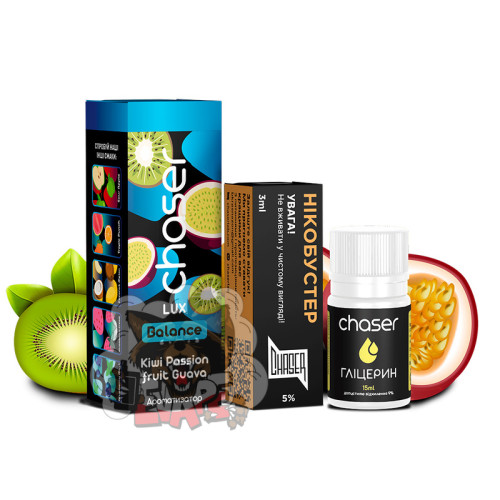 CHASER LUX - Kiwi Passion Fruit Guava [ Набор 50 / 65 mg, 30 ml ]     для Vape, 400 грн.