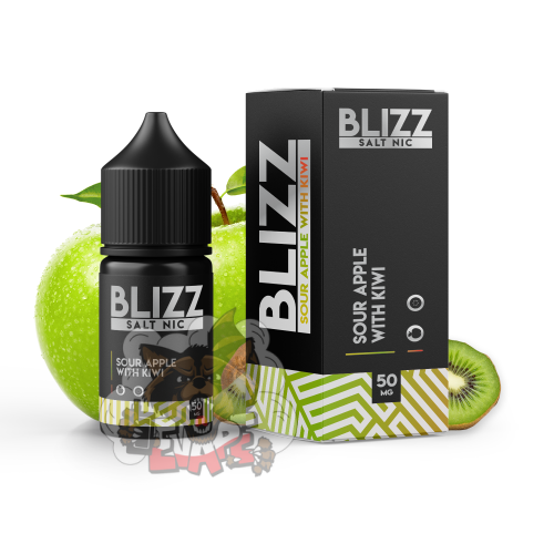 BLIZZ Salt - Sour Apple With Kiwi [ Набор 25 / 50 mg, 30 ml ]  для Vape, 300 грн.