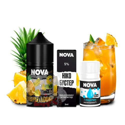 NOVA - Pineapple Lemonade [ Набір 50 mg, 30 ml ] для Vape, 260 грн.