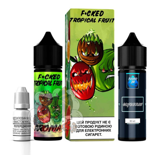 FUCKED Mix Organic - Tropical Fruit [ Набір 0 / 3 mg, 60 ml ] для Vape, 270 грн.