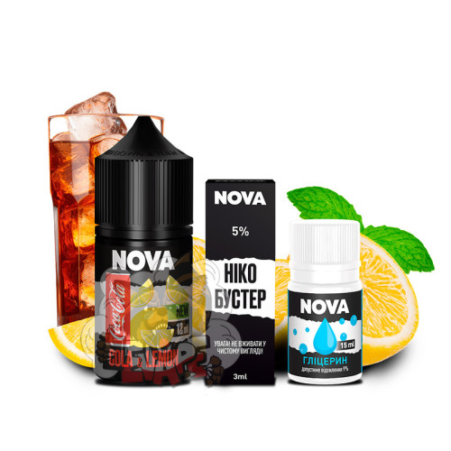 NOVA - Cola Lemon [ Набір 50 mg, 30 ml ]  для Vape, 260 грн.
