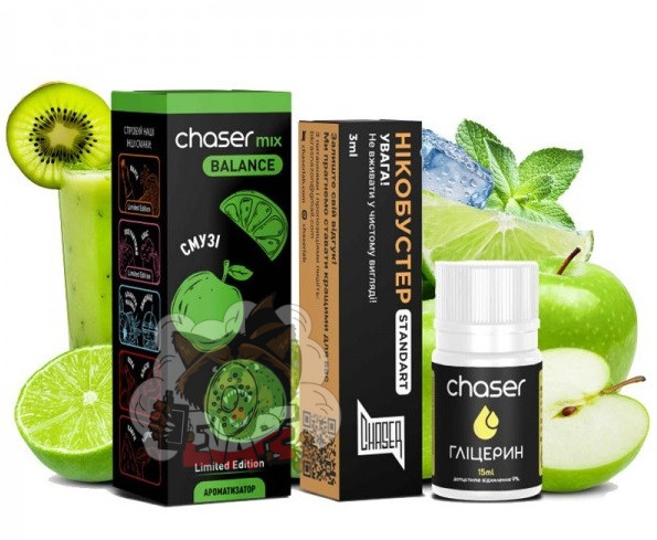 CHASER MIX - Смузі  [ Набір 50 / 65 mg, 30 ml ] для Vape, 300 грн.