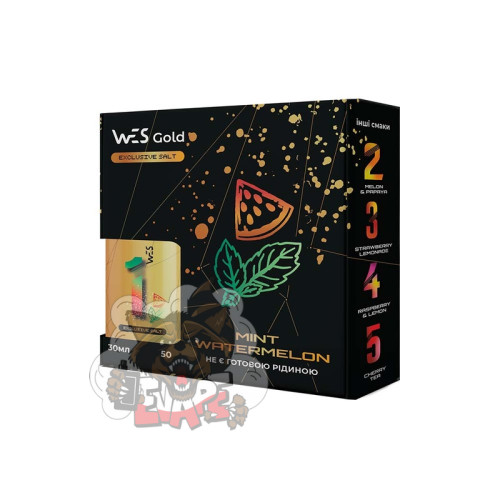 WES Gold Salt - Mint Watermelon [ Набір 50 mg, 30 ml ]  для Vape, 240 грн.