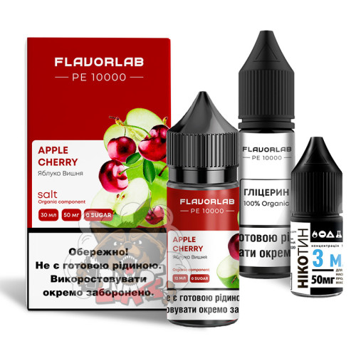 FlavorLab PE 10000 - Apple Cherry [ Набір 50 mg, 30 ml ] для Vape, 320 грн.