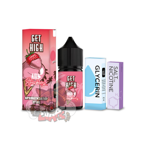 Get High Salt - Airy Strawberry [ Набір, 50 mg, 30 ml ]  для Vape, 400 грн.