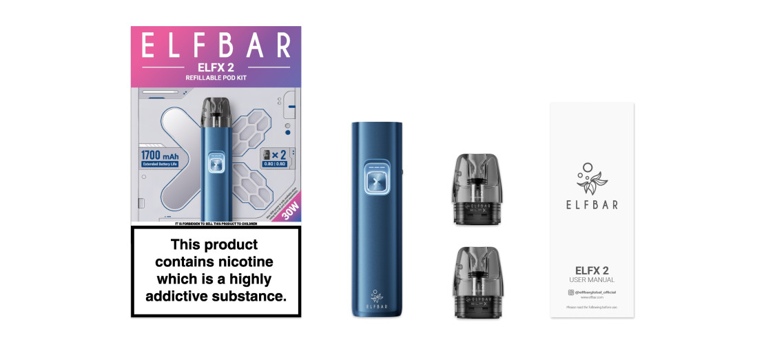 Купить Elf Bar ELFX 2 Start Kit 1700 mAh электронная сигарета, цена 710 грн., в Днепре, Киеве