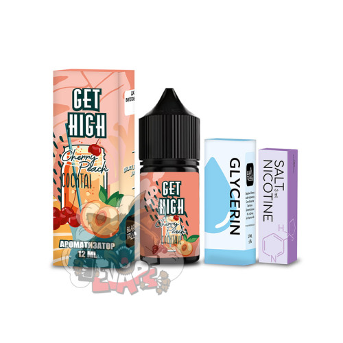 Get High Salt - Cherry Peach Cocktail [ Набір, 50 mg, 30 ml ] для Vape, 400 грн.