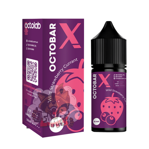 OCTOBAR X - Wild Strawberry Currant [ Набір 50 mg, 30 ml ] для Vape, 319 грн.