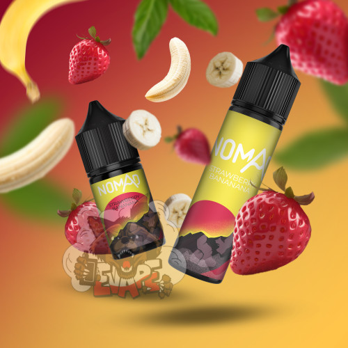 NOMAD Organic - Strawberry Bananana [ Набір 0 / 3 mg, 60 ml ]  для Vape, 250 грн.