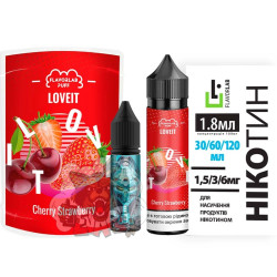 FlavorLab LOVE IT Organic - Cherry Strawberry [ Набір 0 / 3 mg, 60 ml ]