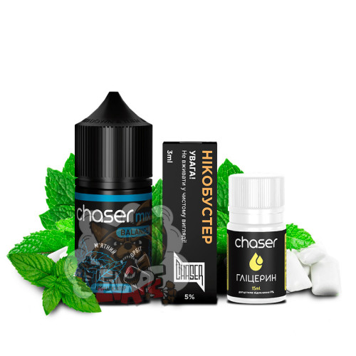 CHASER MIX - М'ятний Орбіт [ Набір 50 / 65 mg, 30 ml ]  для Vape, 300 грн.