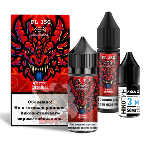 FlavorLab FL350 - Cherry Menthol [ Набір 50 mg, 30 ml ]  для Vape, 320 грн.