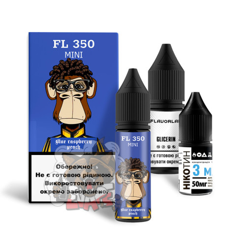 FlavorLab FL350 MINI - Blue Raspberry Peach [ Набір 50 mg, 15 ml ]   для Vape, 140 грн.