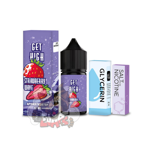Get High Salt - Strawberry Wave [ Набір, 50 mg, 30 ml ] для Vape, 400 грн.