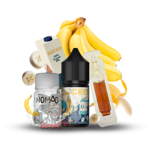 SLICED Salt - Banana [ Набір 30 / 50 mg, 30 ml ]  для Vape, 248 грн.