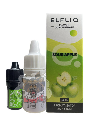 ELFLIQ - Sour Apple [ Набір 50 mg, 30 ml ] для Vape, 400 грн.