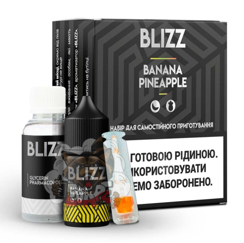 BLIZZ Salt - Banana Pineapple [ Набор 25 / 50 mg, 30 ml ]   для Vape, 300 грн.
