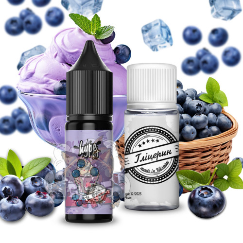 Hype New Salt - Blueberry Ice Cream [ Набір 25 / 50 mg, 15 ml ]    для Vape, 200 грн.